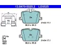 Sada brzdovch destiek ATE ‐ AT LD5525