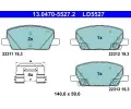Sada brzdovch destiek ATE ‐ AT LD5527
