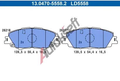 ATE Sada brzdovch destiek ATE Ceramic AT LD5558, 13.0470-5558.2