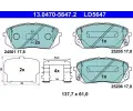 ATE Sada brzdovch destiek ATE Ceramic ‐ AT LD5647