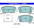 Sada brzdovch destiek ATE ‐ AT LD5651