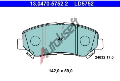 ATE Sada brzdovch destiek Ceramic AT 24632, AT LD5752