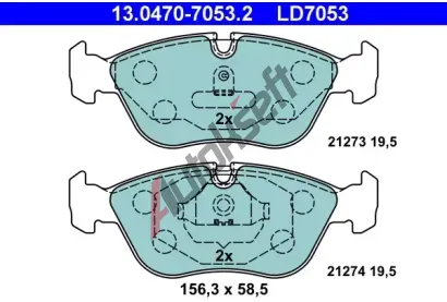 ATE Sada brzdovch destiek Ceramic AT 21274, AT LD7053