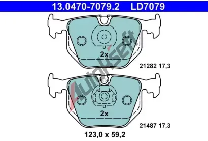 ATE Sada brzdovch destiek Ceramic AT 21487, AT LD7079