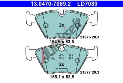 ATE Sada brzdovch destiek Ceramic AT LD7089, AT 21677