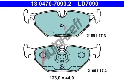 ATE Sada brzdovch destiek Ceramic AT 21891, AT LD7090