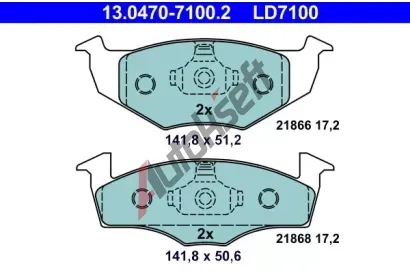 ATE Sada brzdovch destiek Ceramic AT 21868, AT LD7100