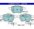 Sada brzdovch destiek ATE ‐ AT LD7110