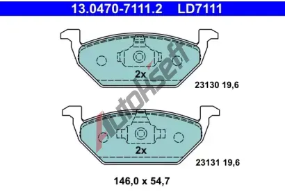 ATE Sada brzdovch destiek Ceramic AT 23131, AT LD7111