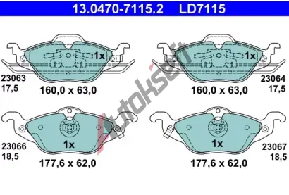 ATE Sada brzdovch destiek Ceramic AT LD7115, AT 23067