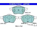 ATE Sada brzdovch destiek Ceramic ‐ AT LD7122