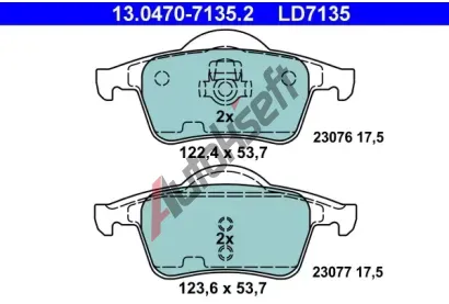 ATE Sada brzdovch destiek Ceramic AT 23077, AT LD7135