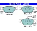 Sada brzdovch destiek ATE ‐ AT LD7140