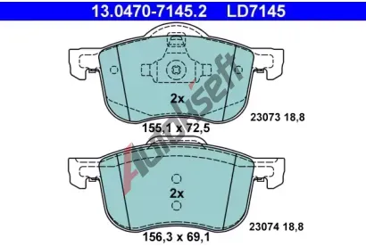 ATE Sada brzdovch destiek Ceramic AT 23074, AT LD7145