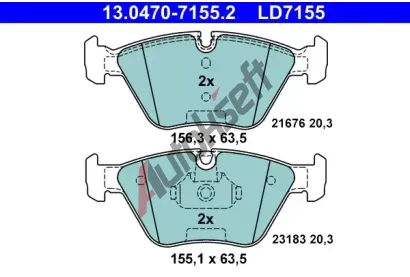 ATE Sada brzdovch destiek Ceramic AT 23183, AT LD7155