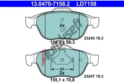 ATE Sada brzdovch destiek Ceramic AT 23247, AT LD7158