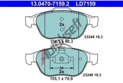ATE Sada brzdovch destiek Ceramic AT 23248, AT LD7159