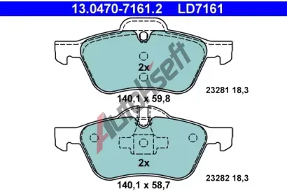 ATE Sada brzdovch destiek Ceramic AT 23282, AT LD7161