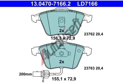 ATE Sada brzdovch destiek Ceramic AT 23763, AT LD7166