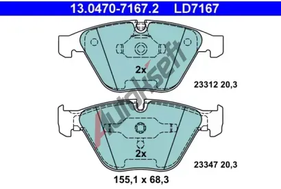 ATE Sada brzdovch destiek Ceramic AT LD7167, AT 23347