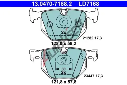 ATE Sada brzdovch destiek Ceramic AT 23447, AT LD7168