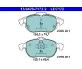 Sada brzdovch destiek ATE ‐ AT LD7172