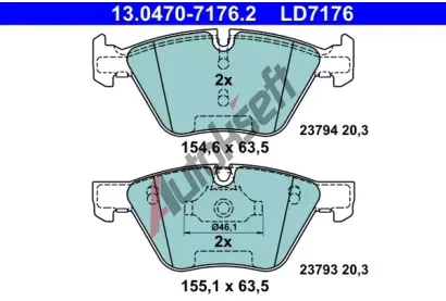 ATE Sada brzdovch destiek Ceramic AT 23794, AT LD7176