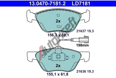 ATE Sada brzdovch destiek Ceramic AT LD7181, AT 21637