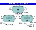 ATE Sada brzdovch destiek Ceramic ‐ AT LD7184