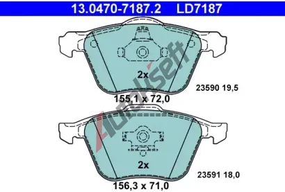 ATE Sada brzdovch destiek Ceramic AT 23591, AT LD7187