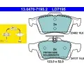 Sada brzdovch destiek ATE ‐ AT LD7195