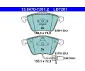 Sada brzdovch destiek ATE ‐ AT LD7201