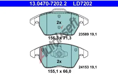 ATE Sada brzdovch destiek Ceramic AT 24153, AT LD7202