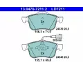 Sada brzdovch destiek ATE ‐ AT LD7211