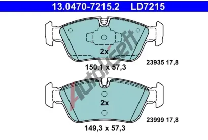 ATE Sada brzdovch destiek Ceramic AT 23999, AT LD7215