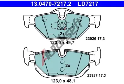 ATE Sada brzdovch destiek Ceramic AT 23927, AT LD7217