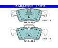 ATE Sada brzdovch destiek Ceramic ‐ AT LD7219