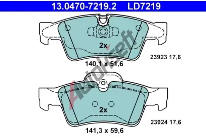 ATE Sada brzdovch destiek Ceramic AT 23924, AT LD7219