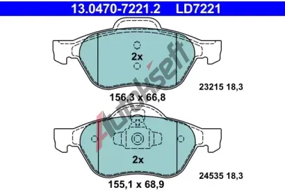 ATE Sada brzdovch destiek Ceramic AT 24535, AT LD7221