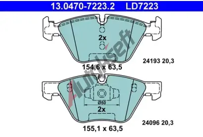 ATE Sada brzdovch destiek Ceramic AT 24096, AT LD7223