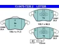 Sada brzdovch destiek ATE ‐ AT LD7226