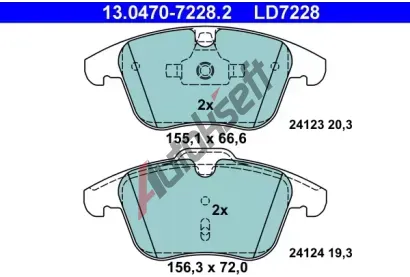 ATE Sada brzdovch destiek Ceramic AT LD7228, AT 24124