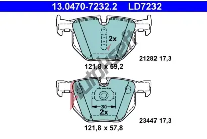 ATE Sada brzdovch destiek Ceramic AT 23447, AT LD7232