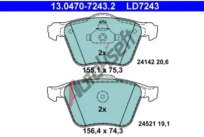 ATE Sada brzdovch destiek Ceramic AT 24521, AT LD7243