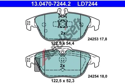 ATE Sada brzdovch destiek Ceramic AT LD7244, AT 24254