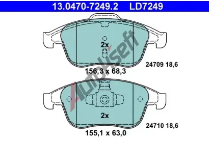 ATE Sada brzdovch destiek Ceramic AT 24710, AT LD7249