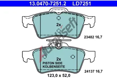 ATE Sada brzdovch destiek Ceramic AT LD7251, AT 24137