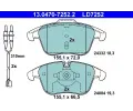 Sada brzdovch destiek ATE ‐ AT LD7252