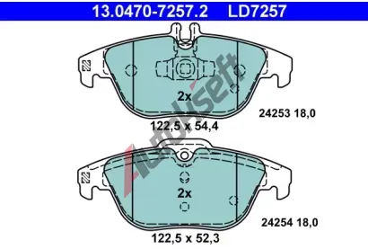 ATE Sada brzdovch destiek Ceramic AT 24254, AT LD7257