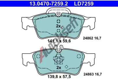 ATE Sada brzdovch destiek Ceramic AT LD7259, AT 24863